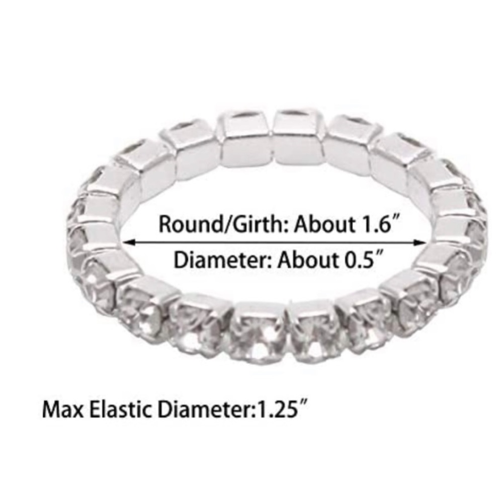 Crystal Stretchy Toe Ring NEW - Picture 3 of 4